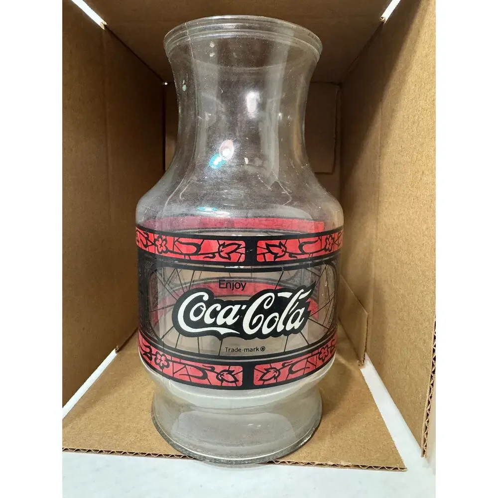 Coca-Cola Godfather's Pizza Glass Pitcher Vintage